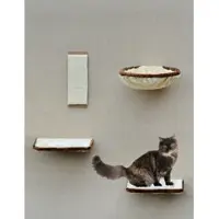 Silvio Design Katzen-Kletterwand, 4teilig beige/braun