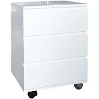 Invicta Rollcontainer BIG DEAL - 45cm weiß Hochglanz 3 Schubladen modern