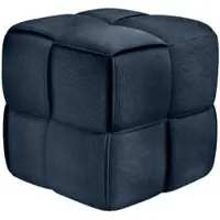 DELUKE Sitzhocker GIROS Cord Dunkelblau 40x40x40cm Hocker Schlafzimmer Polsterhocker Wohnzimmer Sitzbank Esszimmer
