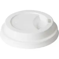 Multi Plastlåg Ø80 mm Høj med drikkehul til kaffebaeger Hvid,10 pk x 100 stk/krt