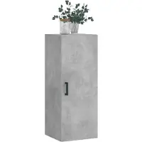 vidaXL Wandschrank Betongrau 34,5x34x90 cm