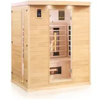 Dewello Infrarotkabine Infrarotsauna PIERSON 160cm x 105cm inkl. Vollspektrumstrahler, Bodenstrahler