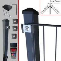 FA-Bausysteme Doppelstabzaun Anthrazit 6-5-6 Plättchen 1830 mm 20 m