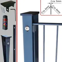 FA-Bausysteme Doppelstabzaun Anthrazit 6-5-6 Leiste 1630 mm 5 m