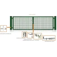 FA-Bausysteme Doppelflügeltor Moosgrün 4500 x 1600 mm