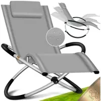 Kesser Relaxliege Liegestuhl Gartenliege Gartenstuhl Klappstuhl faltbar Schwungliege Schaukelsessel ergonomische Relaxsessel wetterfest 180 kg Belastung 174 x 78 x 89 cm