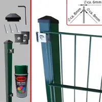 FA-Bausysteme Doppelstabzaun Moosgrün 8-6-8 Plättchen 1030 mm 42,5 m