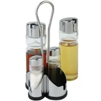 Gastronoble APS 5-teiliges Menagenset | Glas und Edelstahl | 5 Sets