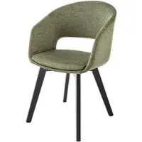 Riess Design Stuhl NORDIC STAR grün Strukturstoff Holzbeine Esszimmerstuhl Essstuhl