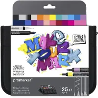 Winsor & Newton - Promarker Set, Modern Lettering 25pcs+walle (839997)
