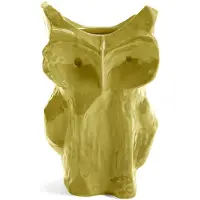 Serax Vase Owl L After Midnight Yellow 19,5 x 19,5 x 30 cm