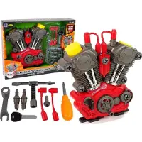 Leantoys Automotor für den kleinen Mechaniker. Zum Selbstzusammenbau. Lichter und Geräusche