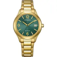 Citizen FE6122-64X Eco-Drive Damen-Solaruhr Goldfarben/Grün