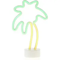 SATISFIRE LED NEON Figur Palme - Neonlicht - H: 30cm - Batterie oder USB Betrieb - stehend - gelb/grün
