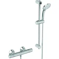 Ideal standard Ceratherm T25 Brausekombination mit Brausethermostat, Höhe 600mm, chrom, A7203AA