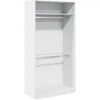 vidaXL Kleiderschrank Weiß 100x50x200 cm Holzwerkstoff