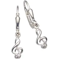 Firetti Ohrhänger 925/- Sterling Silber Zirkonia weiß 2,5cm Glänzend ZEEme Weiß