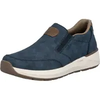 Rieker Herren Slipper Halbschuh sportlich mit Gummizug und losen Einlagen 11550, Größe:46 EU, Farbe:Blau
