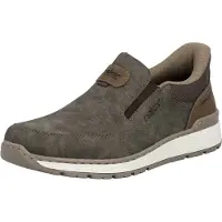 Rieker Herren Slipper Sneaker Halbschuh extra weit mit losen Einlagen B9057, Größe:46 EU, Farbe:Braun