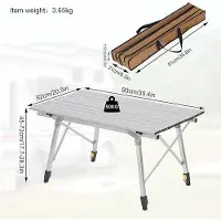 OEM Klappbare Aluminium-Tisch 52x90x72cm für Camping und Balkon