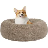 OEM Orthopädisches Hundebed, rund, 70cm, kameelbraun, waschbar