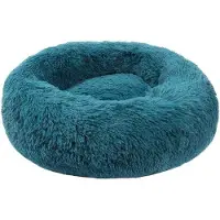 OEM Kleines Pluche Huisdierbed für kleine, mittelgroße und große Hunde und Katzen, Ultrazacht, Waschbar, Cyan, 40 cm