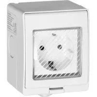 ORNO Aufputz-Steckdose TUYA IP55 Smart Wi-Fi Schuko 16A 230V Grau