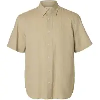 Selected MEN Slmregclaus Clay Linenblend Ss Sht Noos