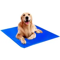 OEM Kühle Matte für Hunde und Katzen, kühle und atmungsaktive Sommermatte, Bissfest, Eisbeschichtete Haustiermatte, blau, 70*100