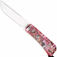 Jack Wolf Knives Jack Wolf Pioneer FIXedc PIONE-FX-01-RED-ABALONE, Satin S90V, Red Abalone, Fahrtenmesser