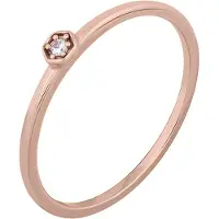 Cai Ring 925/- Sterling Silber Zirkonia Glänzend CAI Rot
