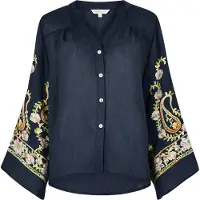 Apricot Blusentop "Paisley Bluse mit Glockenärmeln" mit Glockenärmeln