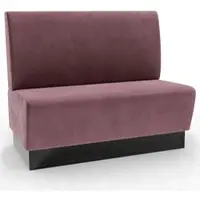 BIG Möbel Gastro Sitzbank Amsterdam | 200 cm breit | Samtstoff in Rosa-Lila | Glatt | Dinerbank