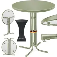 Kesser Gastro Stehtisch klappbar - Gastronomie Bistrotisch rund - Wetterbeständiger Klapptisch Gartentisch - Runder Partytisch - Hitzebeständig - Stabil und sicher