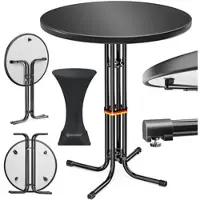 Kesser Gastro Stehtisch klappbar - Gastronomie Bistrotisch rund - Wetterbeständiger Klapptisch Gartentisch - Runder Partytisch - Hitzebeständig - Stabil und sicher
