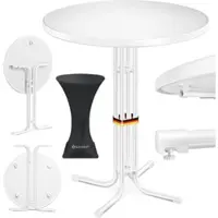 Kesser Gastro Stehtisch klappbar - Gastronomie Bistrotisch rund - Wetterbeständiger Klapptisch Gartentisch - Runder Partytisch - Hitzebeständig - Stabil und sicher
