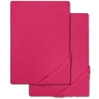 Setex Feinbiber Spannbettlaken pink 90 x 200 cm Doppelpack