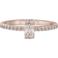 Cai Ring 925/- Sterling Silber Zirkonia Glänzend CAI Rot