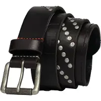 Superdry für Herren. M9210118A Schwarzer Warengürtel (M), Lässig, Leder