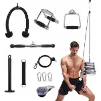 Tojato Klimmzugset: 3m Seil, 2cm Stange, 4 x Griffe: Seil/Kordel, V, D-Griff, Gerade