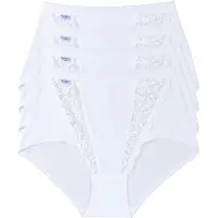 Sloggi Maxislip "Chic" 4er Pack, elastische Spitzeneinsätze, feminin, Baumwollmix, elastisch