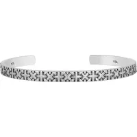 Cai Armreif 925/- Sterling Silber 65cm Mattiert CAI Silbergrau