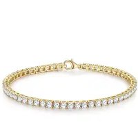 Trilani Armband - Sterling Silber Armband Zirkonia - Gr. 21 CM - in Gold - für Damen