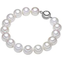 Lulu & Jane Armband aus Sterling Silber Süßwasser-Zuchtperle in weiß | Gr.: 19 cm
