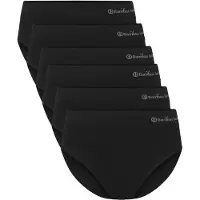 Bamboo Basics Damen Slips, 6er Pack - BELLE seamless full briefs, Jersey, Logo