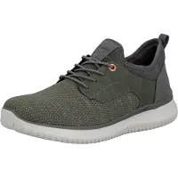 Rieker Herren Sneaker Slipper mit Gummizug in Komfortweite G 1/2 B9651, Größe:46 EU, Farbe:Grün