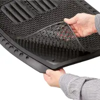 Cartrend UNITEC Matte Gummi Gully m Tropfgitter sw 2tlg