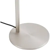 LUCANDE Silka Stehleuchte, nickel satin, verstellbar, 173 cm, E27 - , Silka, Metallisch, für Arbeitszimmer / Büro, Metall, Modern