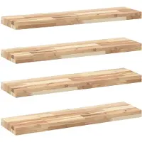 vidaXL Schweberegale 4 Stk 80x20x4 cm Massivholz Akazie Unbehandelt 3279426