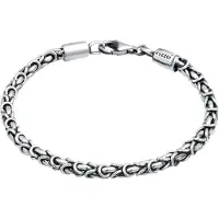 KUZZOI Armband Königskette Basic 925 Silber Kuzzoi Grau